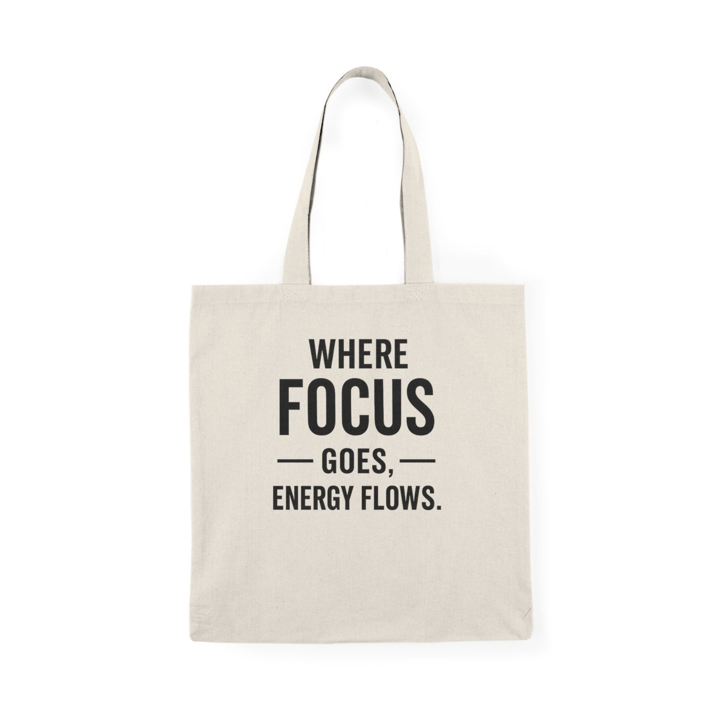 Motivia canvas tote bags where focus