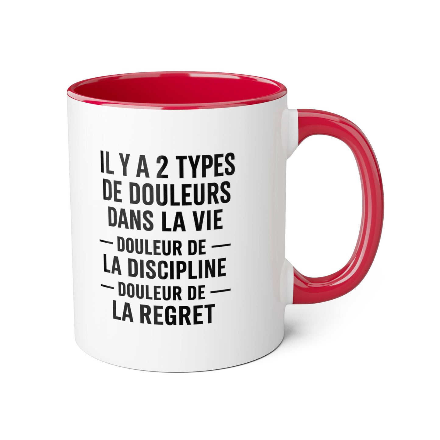 Motivia 2 types Mug 11oz — Black Interior & Handle