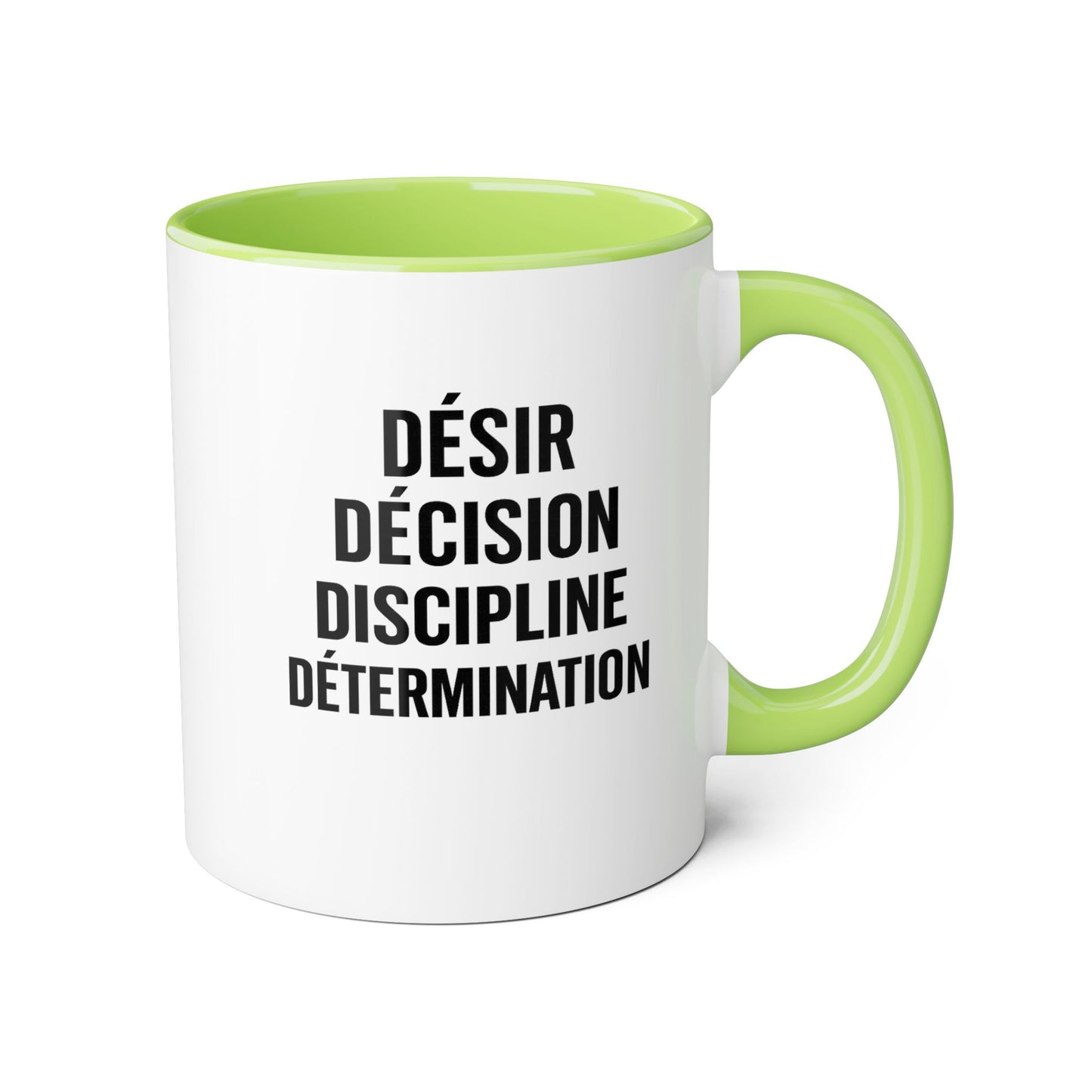 Motivia desire decision  Mug 11oz — Black Interior & Handle