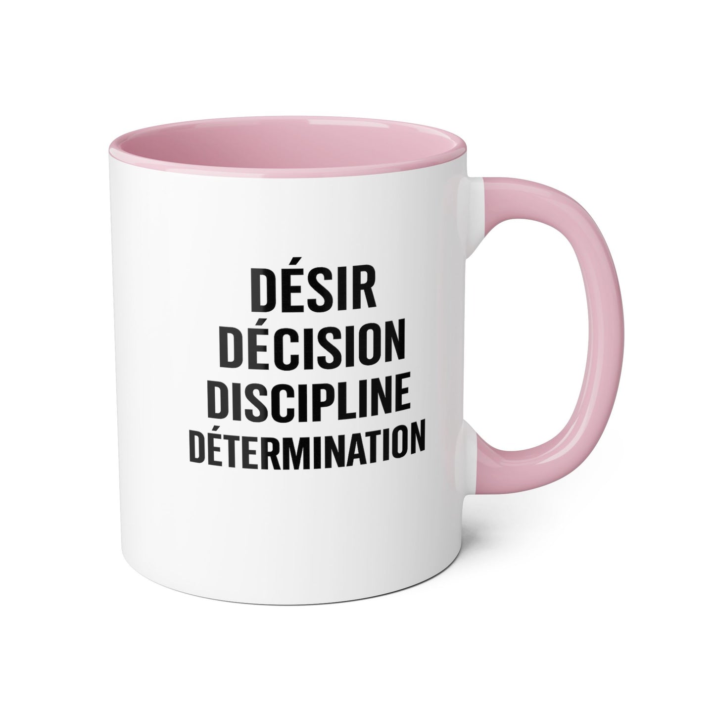 Motivia desire decision  Mug 11oz — Black Interior & Handle