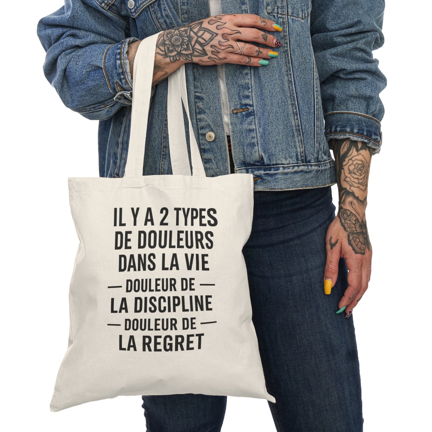 Motivia Canvas tote bag il ya 2 types