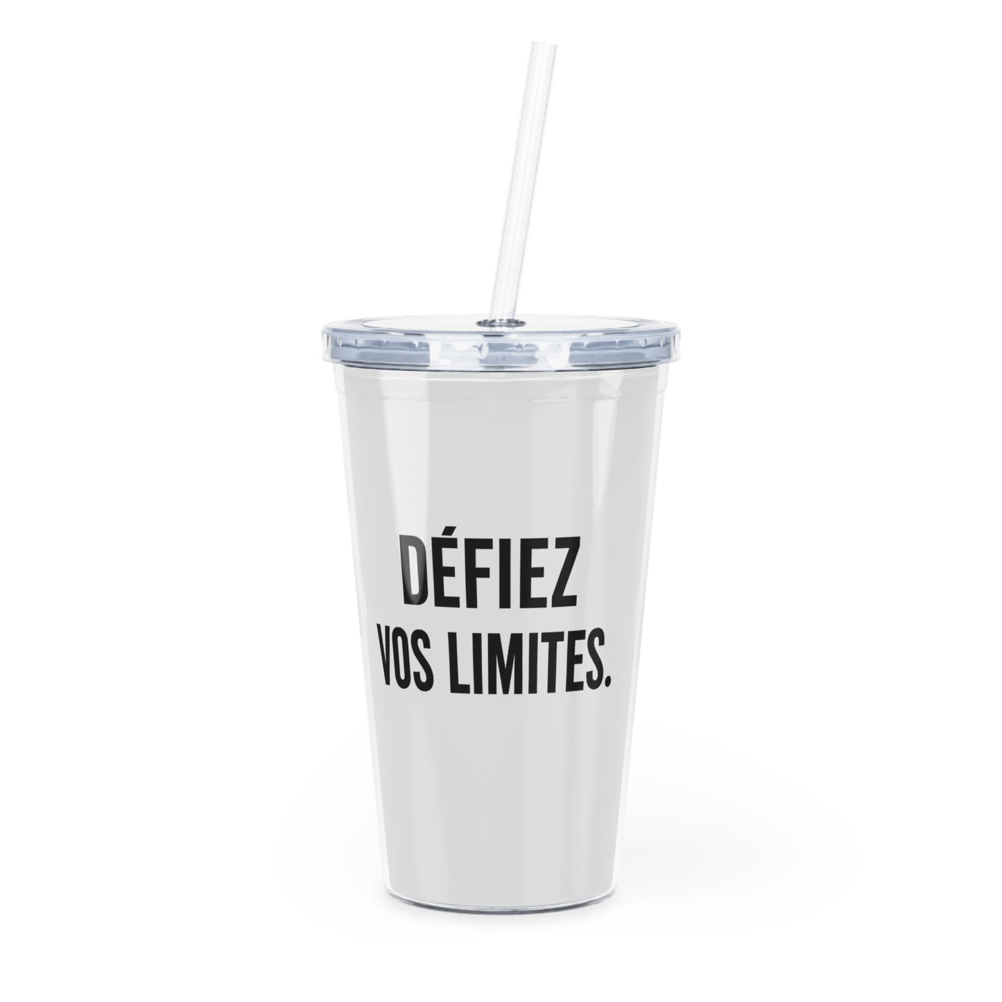Motivia 20 oz plastic tumbler defier