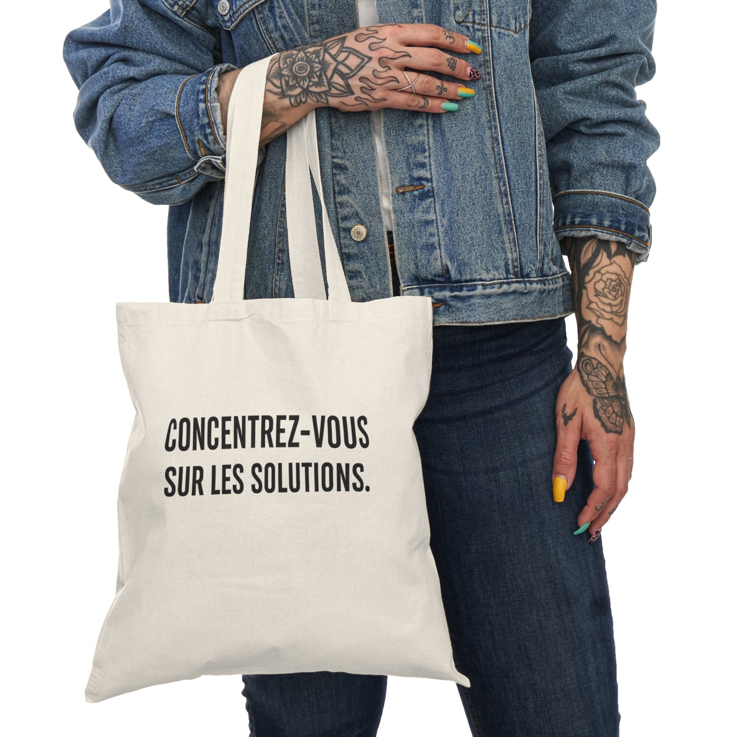 Motivia Canvas tote bag  concentrer vous