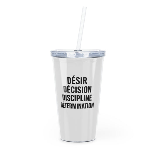 Motivia 20 oz plastic tumbler Desir fr