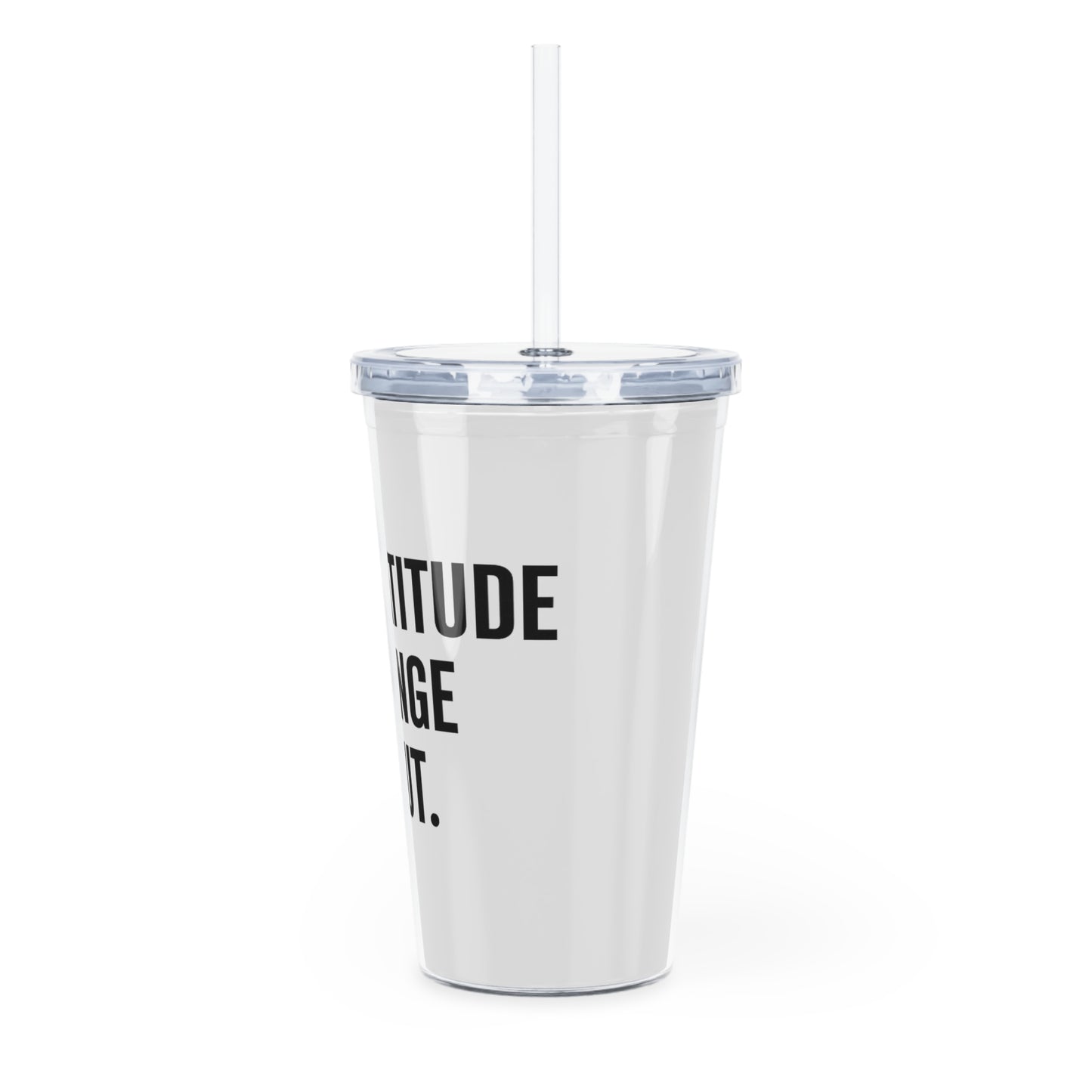Motivia 20 oz plastic tumbler gratitude fr