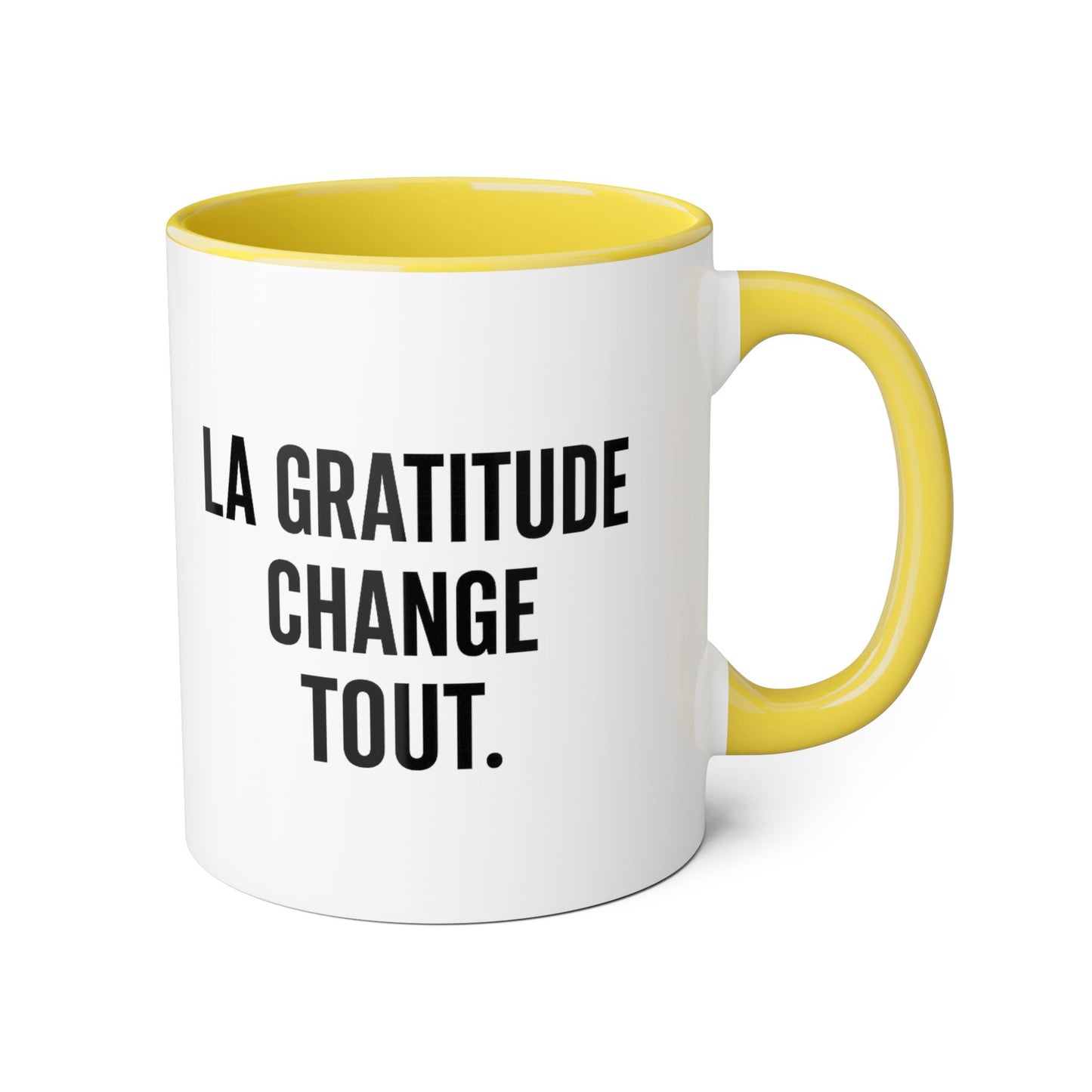 Motivia gratitude Mug 11oz — Black Interior & Handle