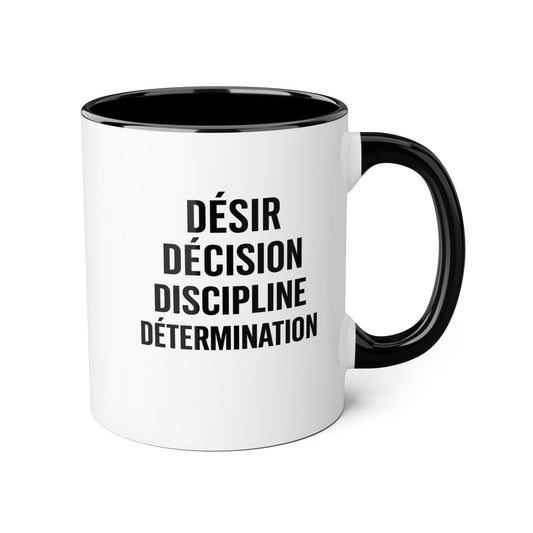 Motivia desire Mug 11oz — Black Interior & Handle