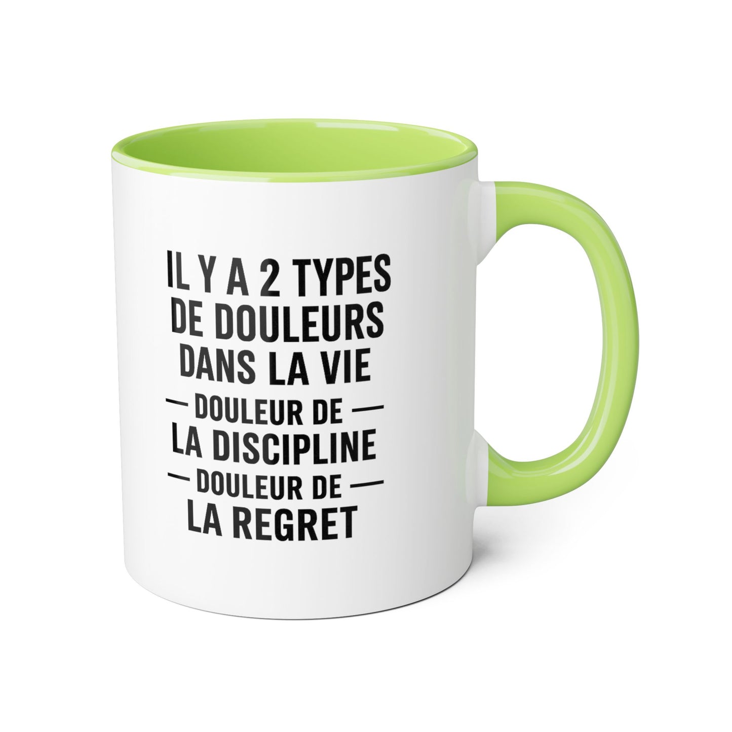 Motivia 2 types Mug 11oz — Black Interior & Handle