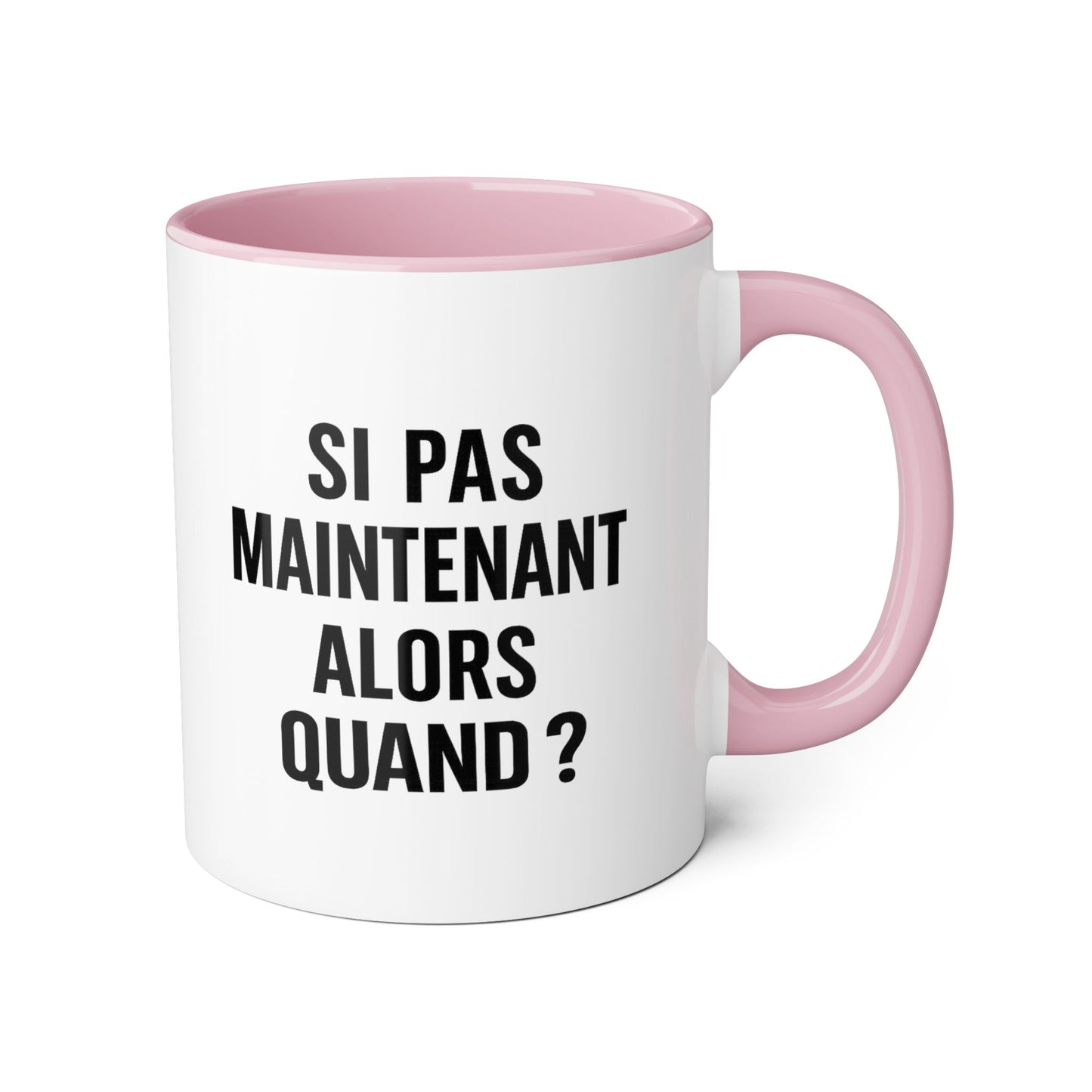 Motivia si pas  Mug 11oz — Black Interior & Handle