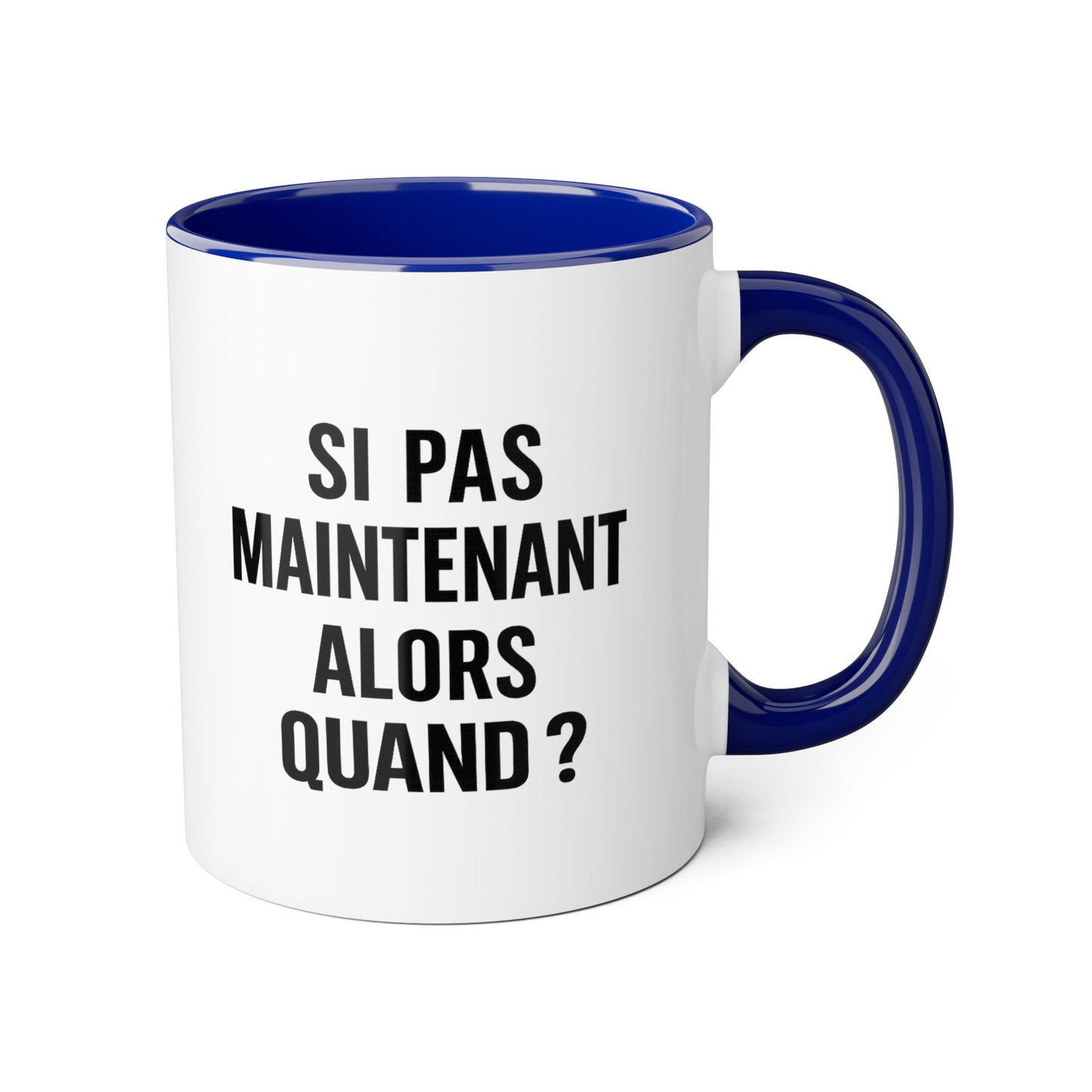 Motivia si pas  Mug 11oz — Black Interior & Handle
