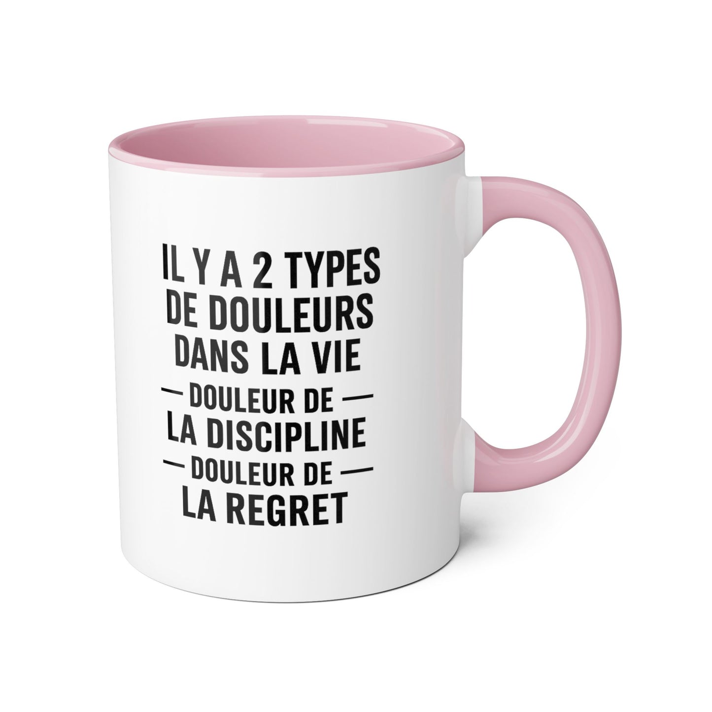 Motivia 2 types Mug 11oz — Black Interior & Handle