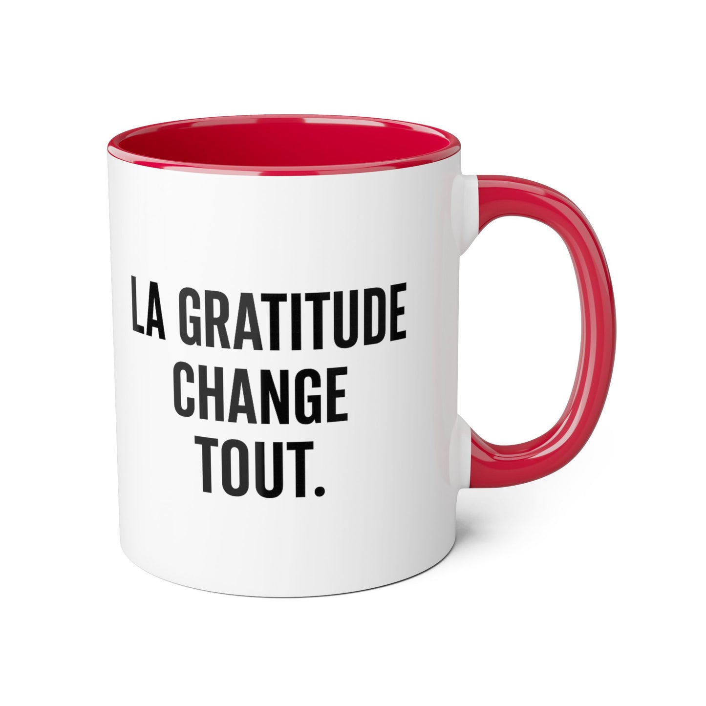 Motivia gratitude Mug 11oz — Black Interior & Handle