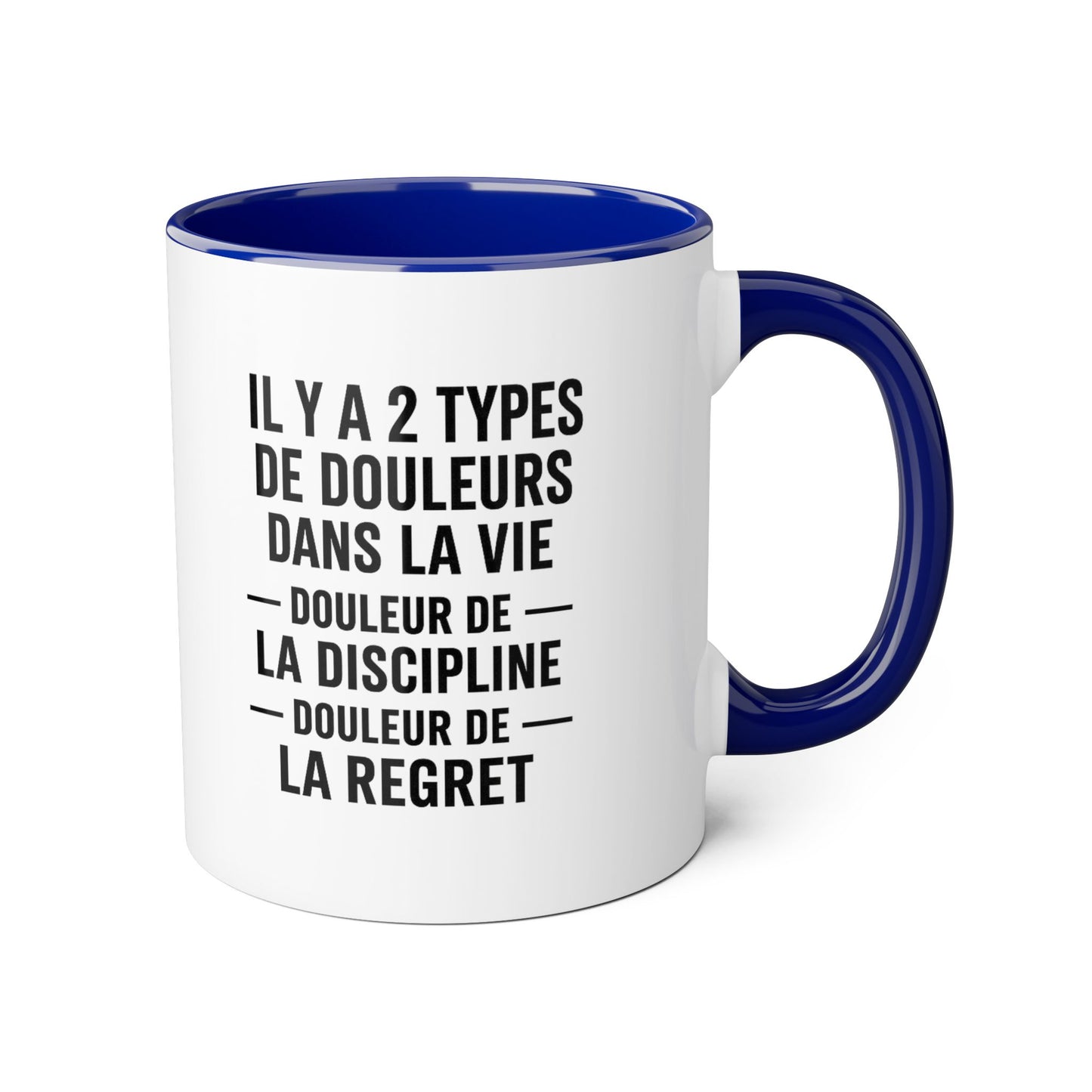 Motivia 2 types Mug 11oz — Black Interior & Handle