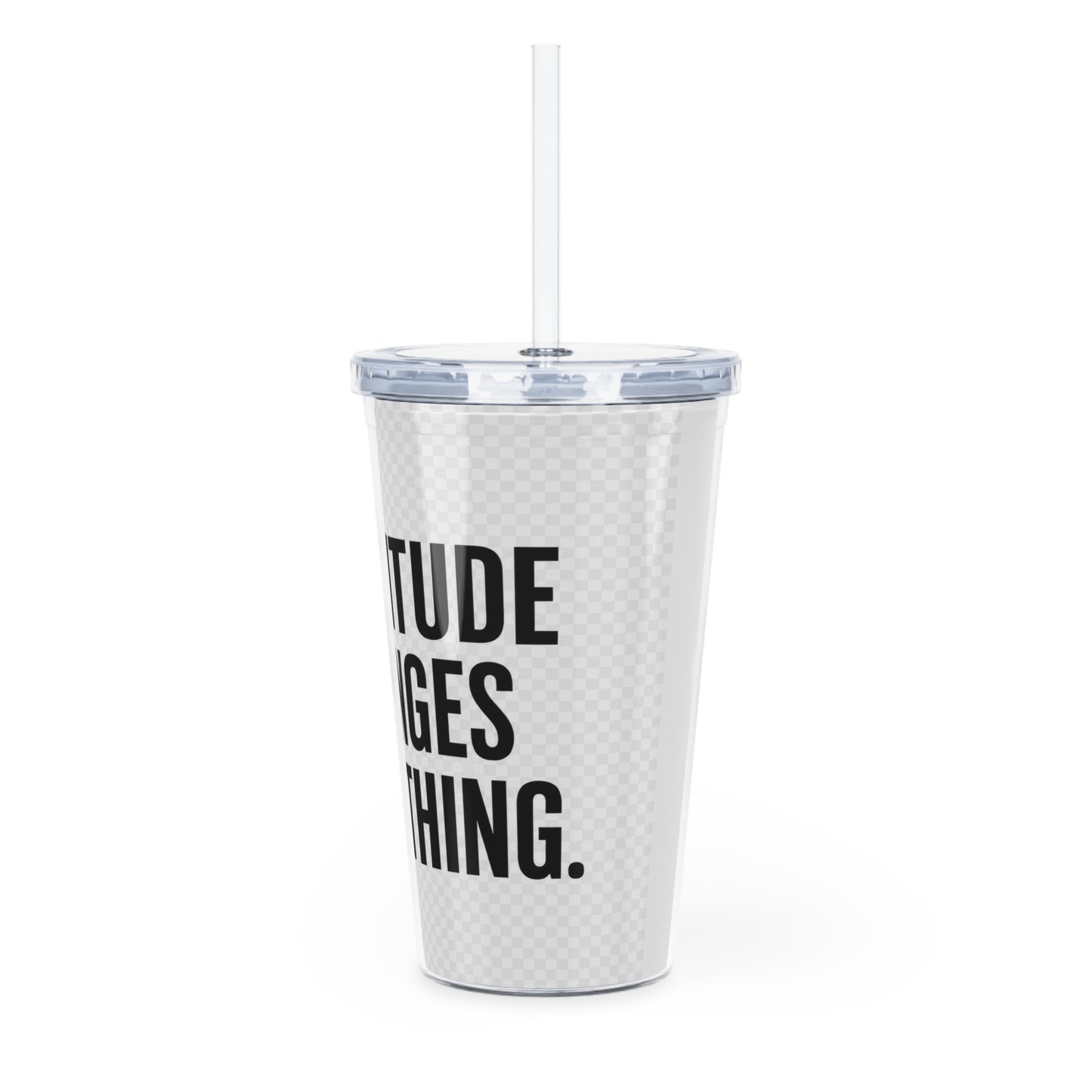Motivia 20 oz plastic tumbler gratitude eng